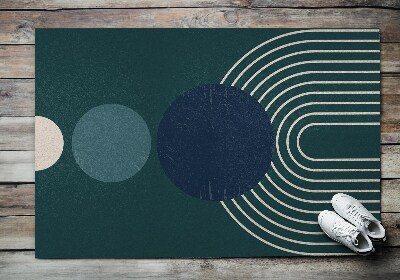 Outdoor door mat Circular Geometry