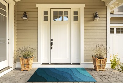 Front door doormat Shades of blue
