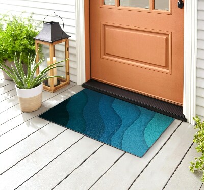 Front door doormat Shades of blue