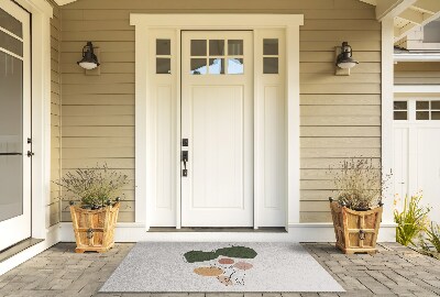 Front door doormat Cats Monstera