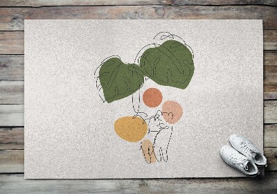 Front door doormat Cats Monstera