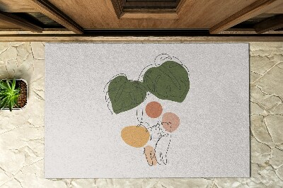 Front door doormat Cats Monstera