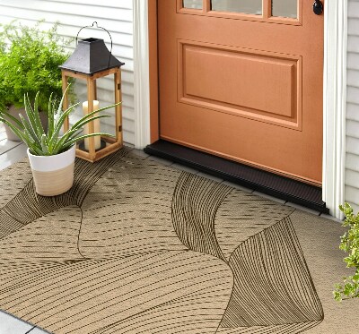Front door doormat Geometric Wave