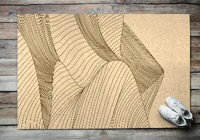 Front door doormat Geometric Wave