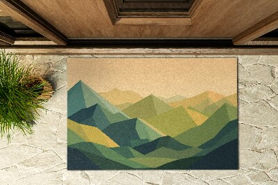 Front door mat Geometric Mountains