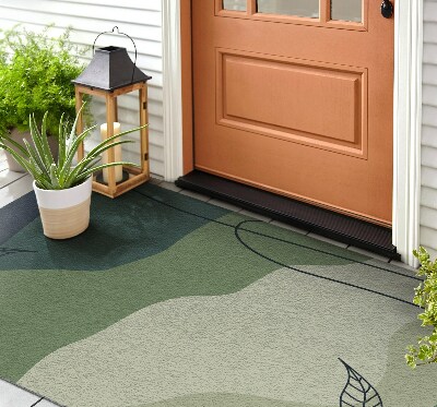 Front door mat Pastel Green