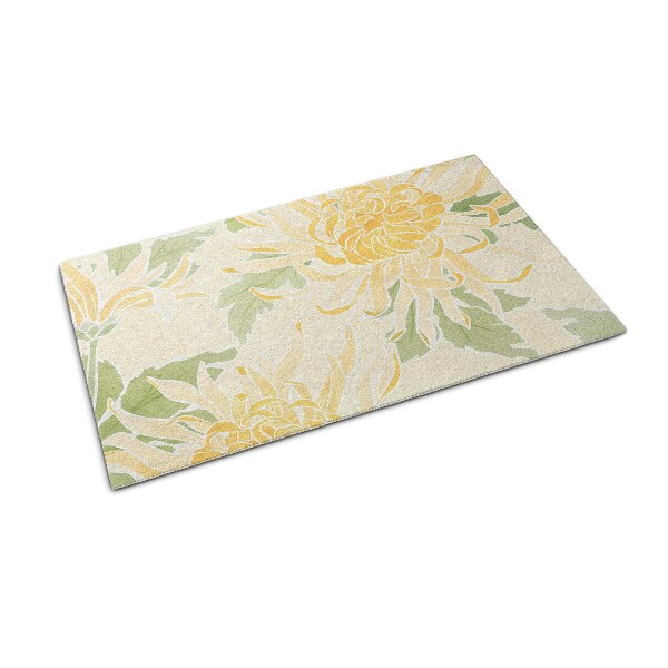 Front door mat Yellow Chrysanthemums