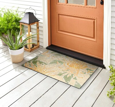 Front door mat Yellow Chrysanthemums