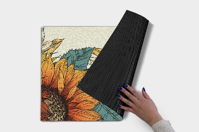 Outdoor floor mat Sunflower Flora