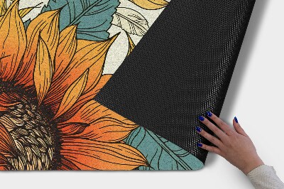 Outdoor floor mat Sunflower Flora