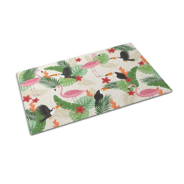 Outdoor mat Flamingo fowl