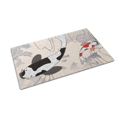 Outdoor mat Koi fish