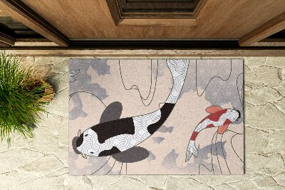 Outdoor mat Koi fish