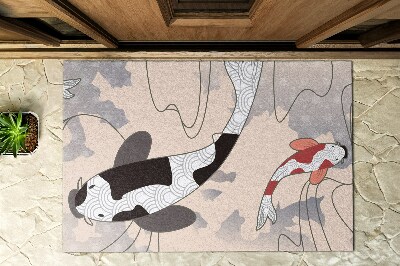 Outdoor mat Koi fish