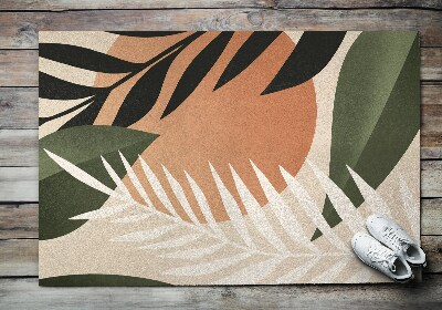 Outdoor door mat Tropical Leaves