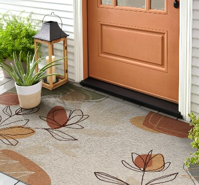 Front door doormat Geometric Flowers