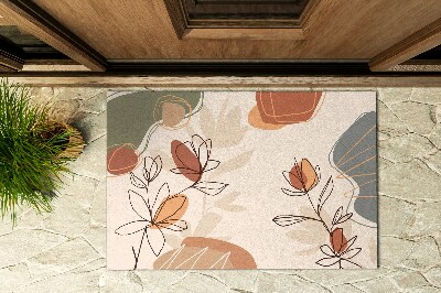 Front door doormat Geometric Flowers