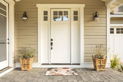 Front door doormat Geometric Flowers