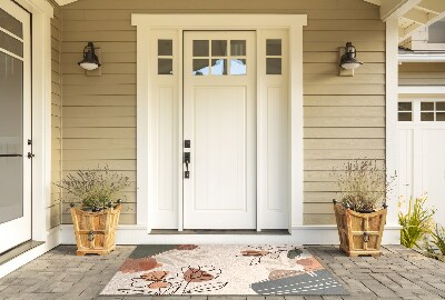 Outdoor door mat Geometric Flowers