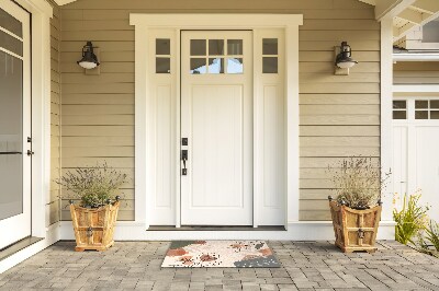 Outdoor door mat Geometric Flowers