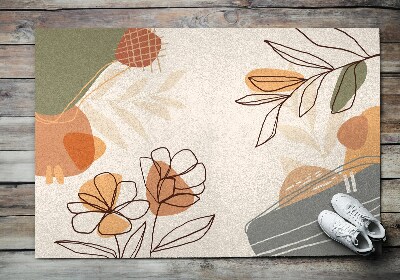 Outdoor door mat Geometric Flowers