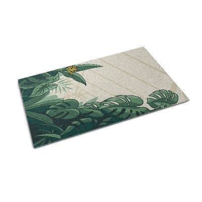 Doormat front door Monstera flower