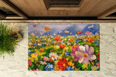Outdoor door mat Floral meadow