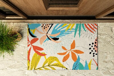 Outdoor door mat Leaves and Flowers