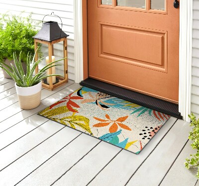 Outdoor door mat Leaves and Flowers