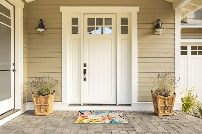 Outdoor door mat Leaves and Flowers