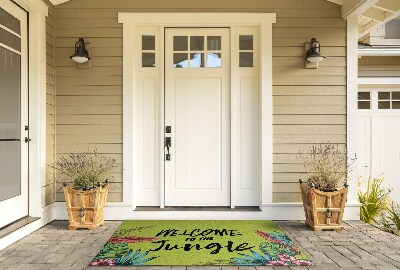 Outdoor door mat Inscription Welcome to the jungle