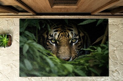 Front door doormat Tiger in the jungle