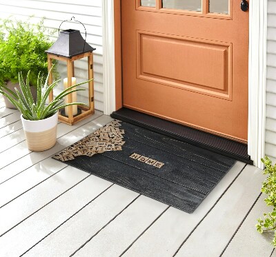 Front door doormat Wood Home