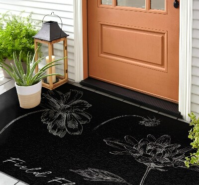 Front door doormat Chamomile flower