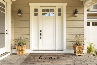 Front door mat Wood Home