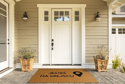 Front door mat Marker You are there