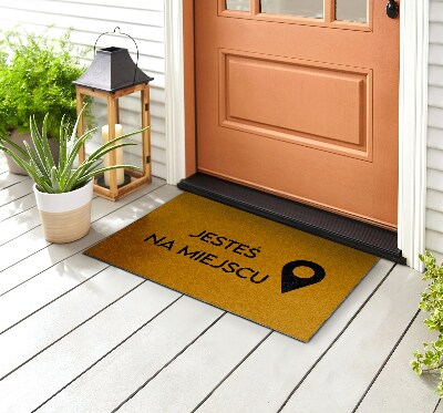 Front door mat Marker You are there