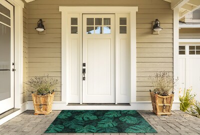 Front door mat Large Monstera Leaves