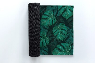 Front door mat Large Monstera Leaves