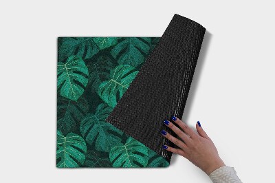 Front door mat Large Monstera Leaves