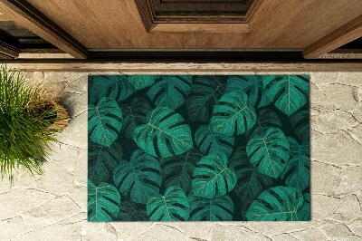 Front door mat Large Monstera Leaves