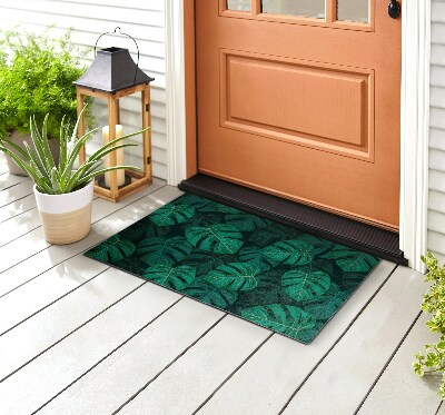 Front door mat Large Monstera Leaves