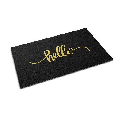 Outdoor mat Hello inscription