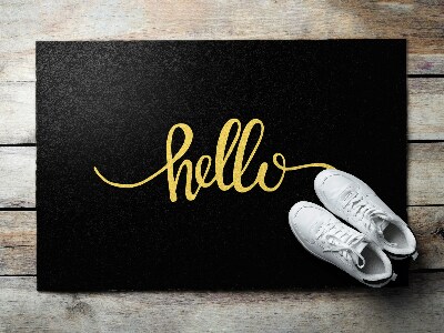 Outdoor mat Hello inscription