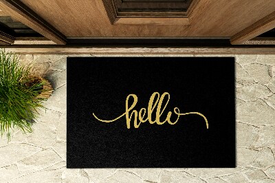 Outdoor mat Hello inscription