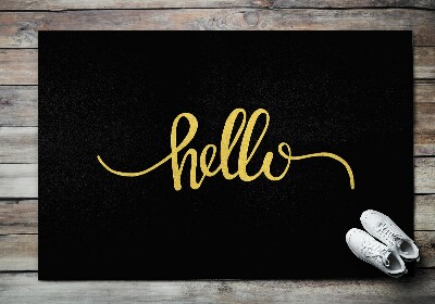 Outdoor mat Hello inscription