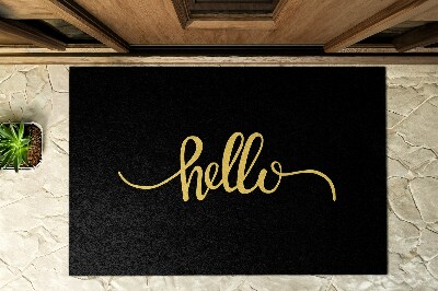 Outdoor mat Hello inscription