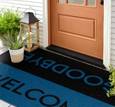Doormat front door Welcome Goodbye