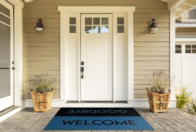 Doormat front door Welcome Goodbye
