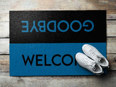 Doormat front door Welcome Goodbye